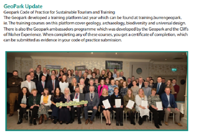Sample from a Burren Ecotourism Network Newsletter